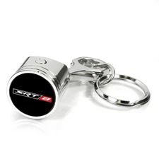 SRT-8 Logo for Dodge Jeep Chrome Finished Metal Piston Key Chain Key-ring