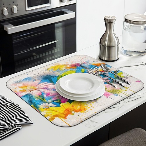 Dish Drying Mat Highly Absorbent Microfiber Kitchen Counter Mat Dish Drying P... - Bild 3 von 7