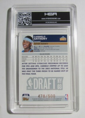 その他 2003 topps Carmelo Anthony rc black /500 2003 topps Carmelo Anthony rc black /500