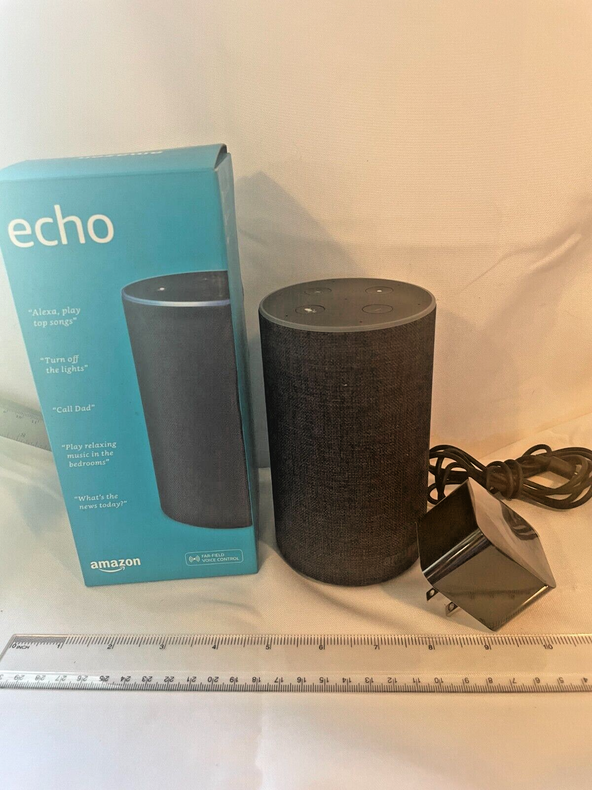 Amazon Echo 2nd Gen Smart Speaker with Charcoal Fabric-image