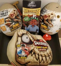 DINO LOT Zuru Smashers DIno Island Mini Skull T-Rex Battle Robo Alive Headbanz