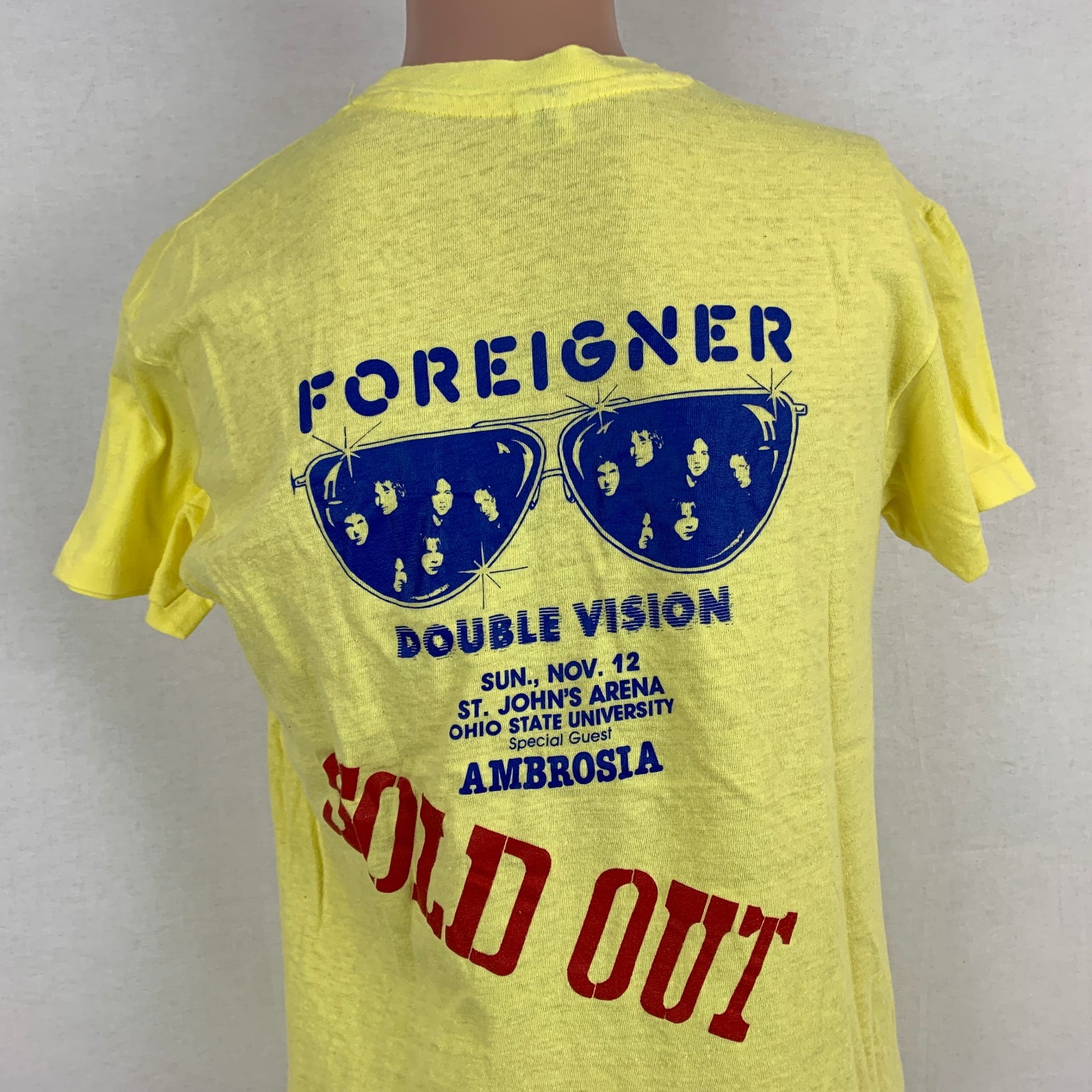 Vintage 70s Foreigner Double Vision Tour T-Shirt L Nov 12 Ohio State Ambrosia Vintage 70s Foreigner Double Vision Tour T-Shirt L Nov 12 Ohio State Ambrosia