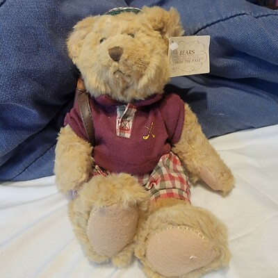 Russ Bears from the Past CHIP THE GOLFER TEDDY BEAR 7'' Plush Toy NEW
