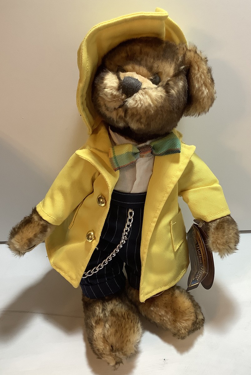 Brass Button Bear Figure Mookie 1930's Yellow Jazz Zoot Suit