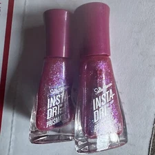 Lot 2 Sally Hansen INSTA-DRI Prismatic Shine Nail Color Polish # 040 Pink Aurora