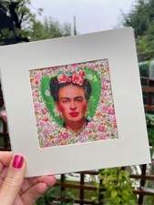 Frida Kahlo fabric art handmade picture