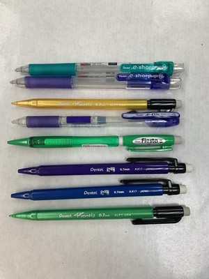 Vintage Lot of Pentel Mechanical Pencils 8pcs ALP7 AX17 AX13 AZ125 PD147 AZ125