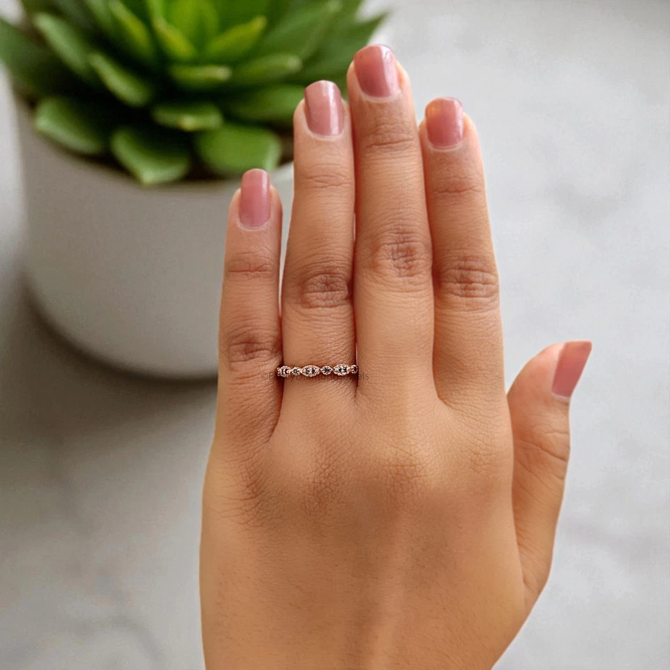 Aliança de casamento prata/10K/14K/18K cor preta diamante 0,09 CT - Imagem 2 de 4