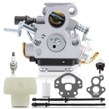 Carburetor Tune Up Kit For Husqvarna 435 440 435E 440E with Air Filter Fuel Line