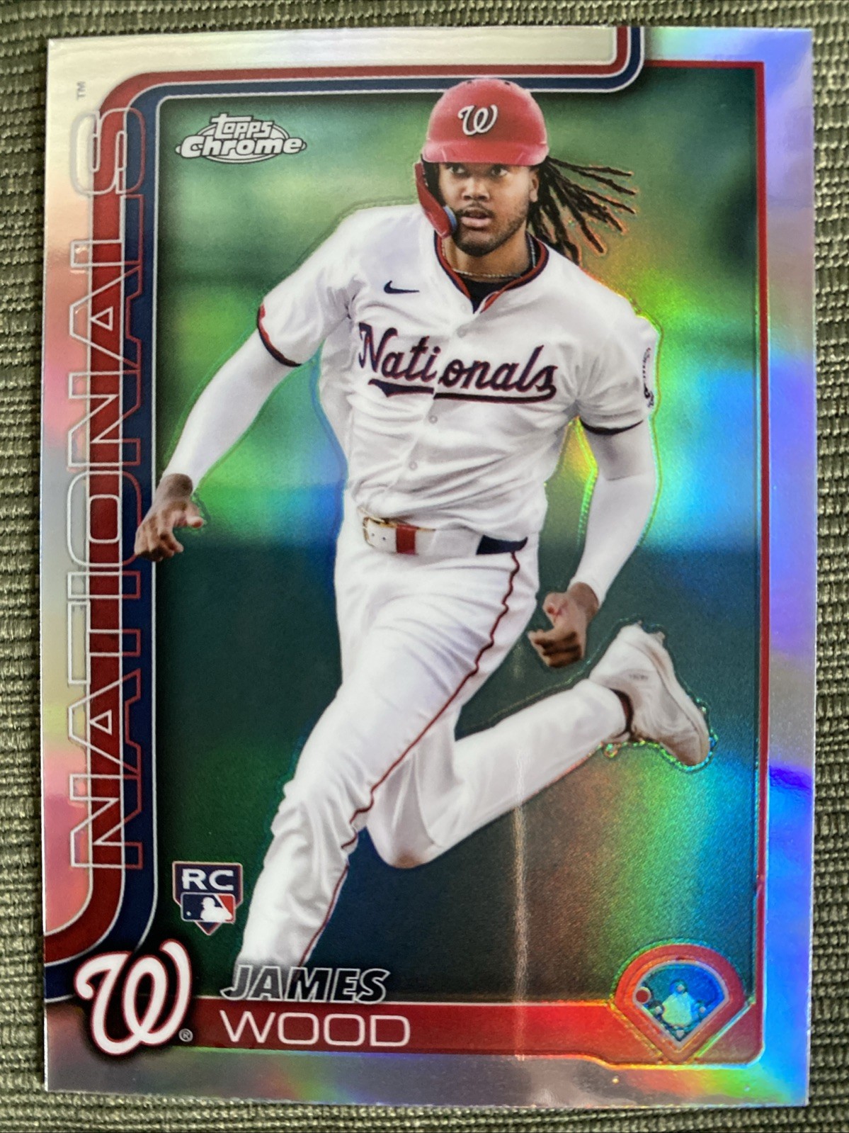 2025 James Wood Topps Chrome ROOKIE Refractor Washington Nationals MLB #132
