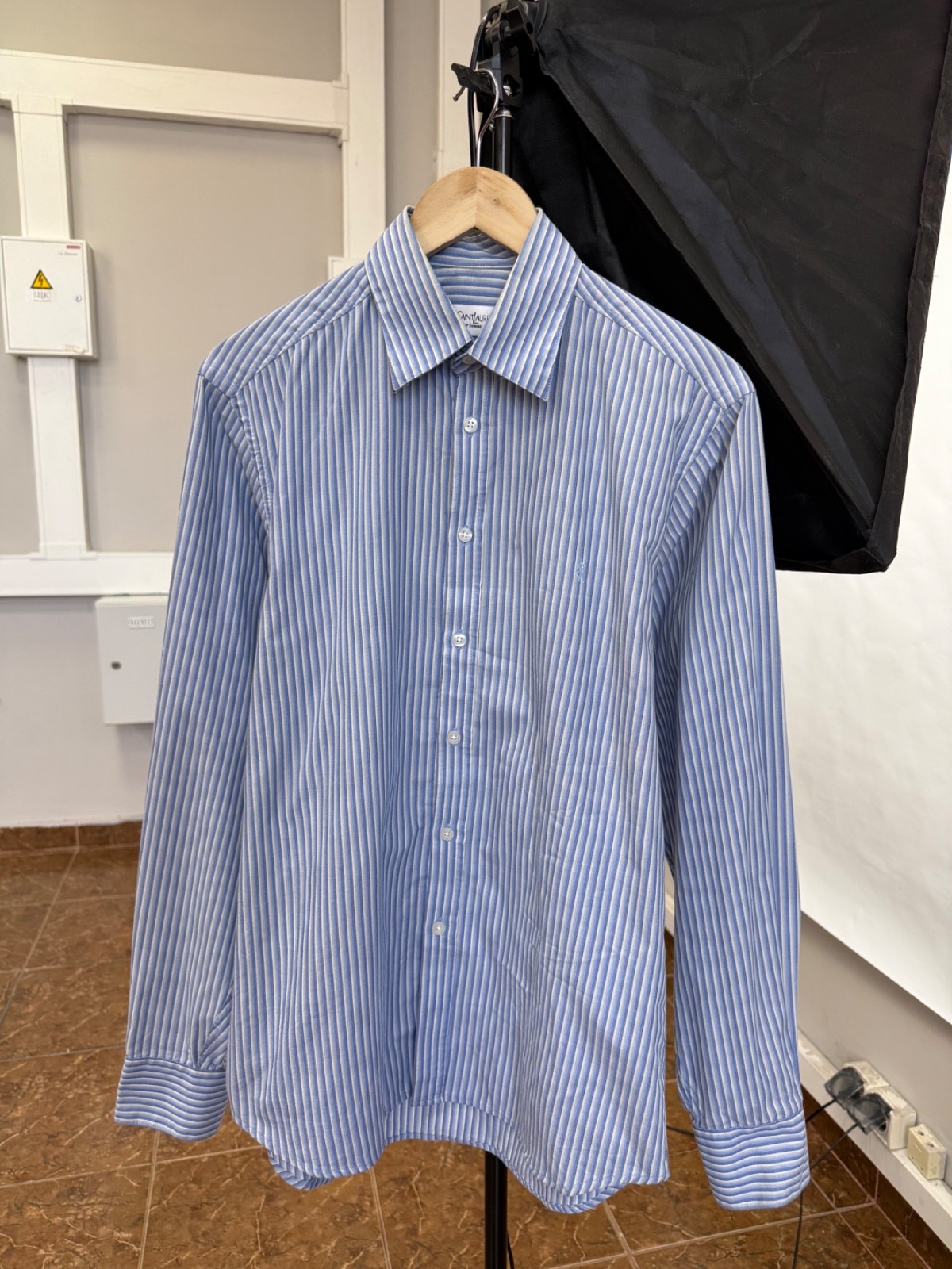 ?? Camicia Yves Saint Laurent YSL vintage anni 90 rara retrò Y2K taglia M colore blu