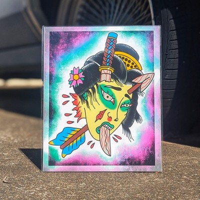 8x10 Original Art Print - High Quality Gloss Paper - Japanese Severed Head
