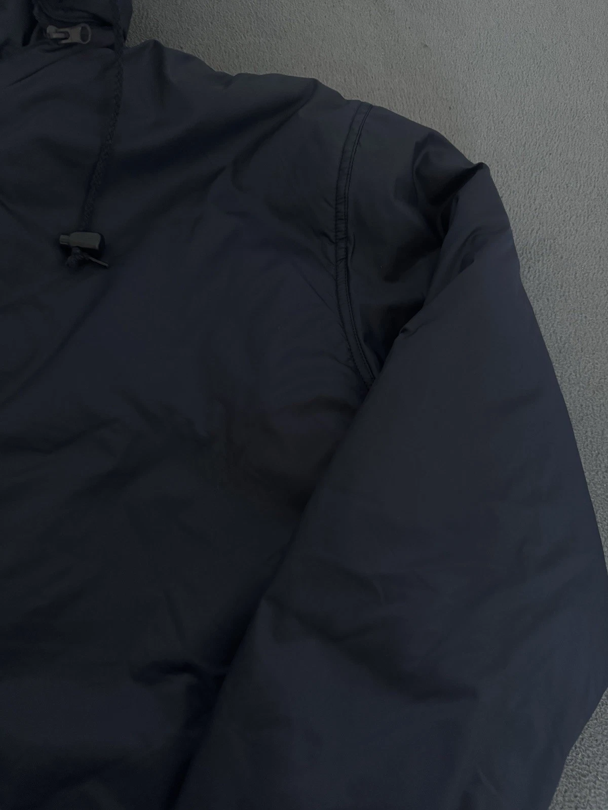 Tiger Collection Navy Blue Insulated Hooded Jacket Size L Nylons With Flaws image 2