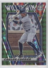 2021 Panini Mosaic Will to Win Green Mosaic Prizm Carlos Correa #WTW10 1s8