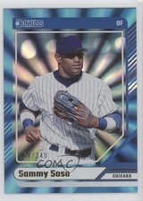 2024 Panini Donruss Carolina Blue Laser 164/249 Sammy Sosa #9 y0i