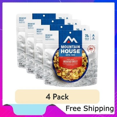 4 pack Mountain House Breakfast Skillet, Freeze-Dried Camping & Backpacking Food