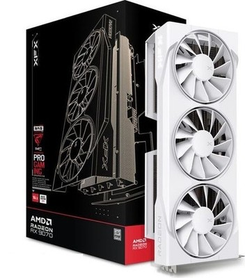 XFX Radeon RX 9070 SWIFT Triple-Fan Gaming 16GB OC White - 16GB GDDR6, 1x HDMI,