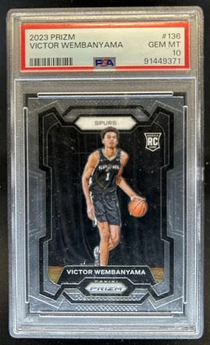 2023-24 Panini Prizm Victor Wembanyama RC Rookie #136 Spurs PSA 10 GEM MINT