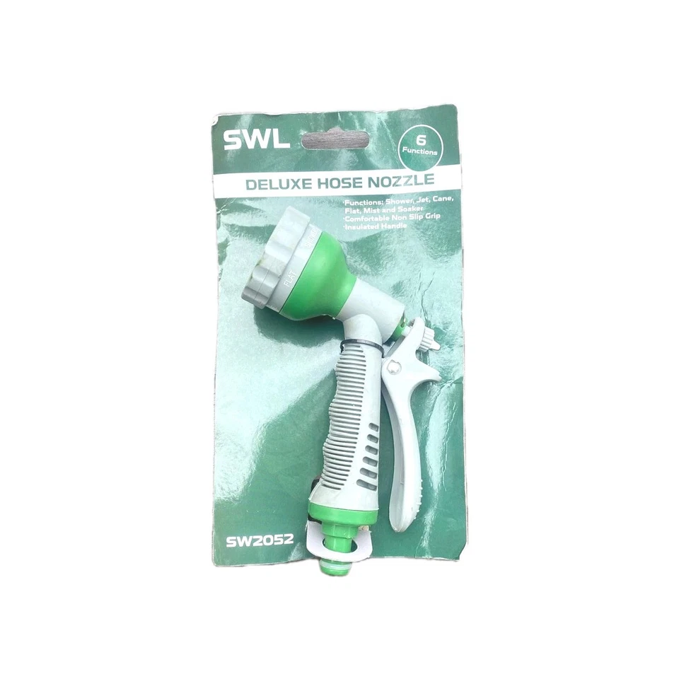 6 Function Spray Nozzle - Water Hose Gun Multi Pattern Garden Adjustable Mist - Image 2 of 2