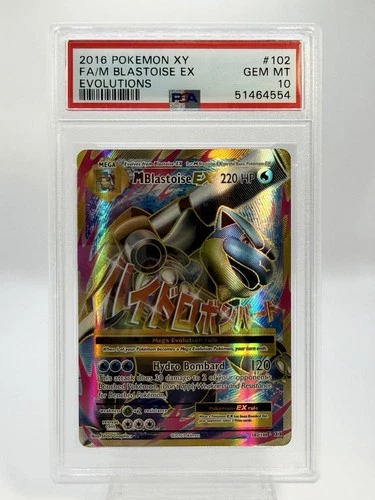 PSA 10 2016 Pokemon XY Evolutions M Blastoise EX Full Art 102/108 Holo