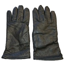 Men's Black Leather Gloves Lining Casual Fall Winter Size 8 Motorcycle