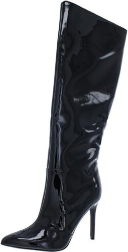 Nine West Womens Taler 3 Faux Patent Knee-High Boots (Size 8.5) - Picture 2 of 5