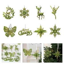 Glimmering Snowflake Christmas Tree Accent Acrylic Indoor Outdoor Decoration