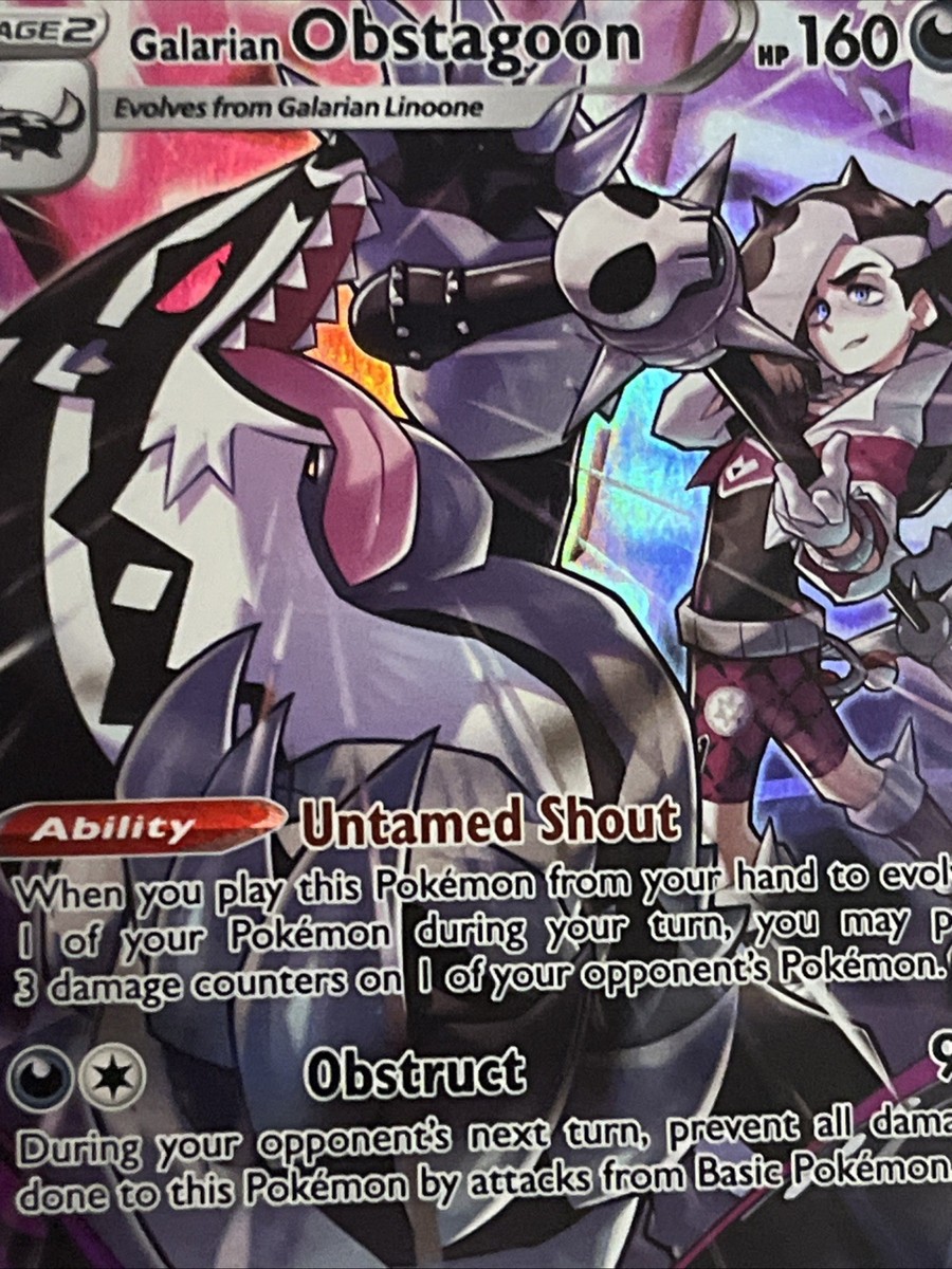 galarian obstagoon pokemon card Pokemon Card - Champions Path 37/73