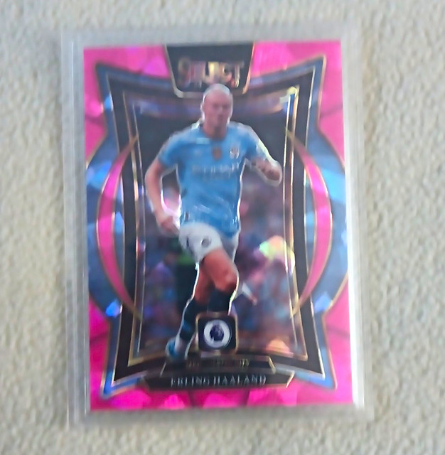 2024-25 Panini Select Premier League - Terrace Erling Haaland #51 Pink Ice Prizm