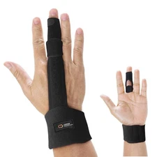 Copper Compression Finger Splint - Medical Grade Aluminum Orthopedic Brace Sp...