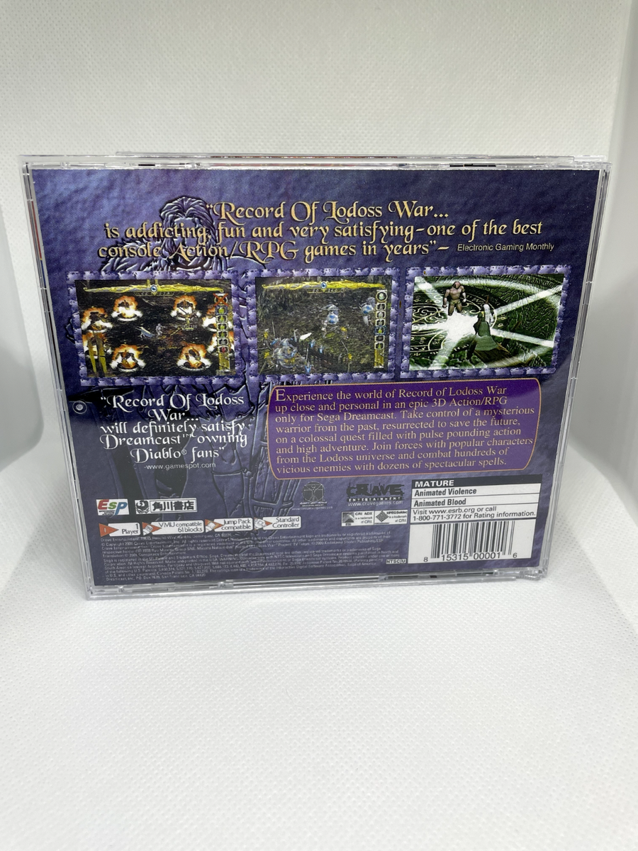 Record of Lodoss War (Sega Dreamcast, 2001) for sale online