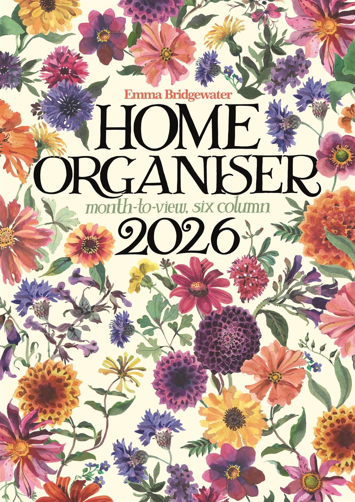 Emma Bridgewater - 2026 Family Wall Calendar - 6 Columns - Garden Flowers
