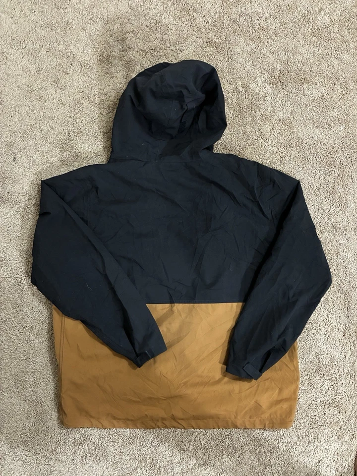 Chaqueta cortavientos impermeable para hombre Carhartt marrón negra Storm Defender talla L Foto 4 de 4