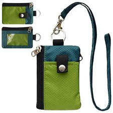 Minimalist RFID Blocking Small Wallet with ID GreenOnion DarkGreen