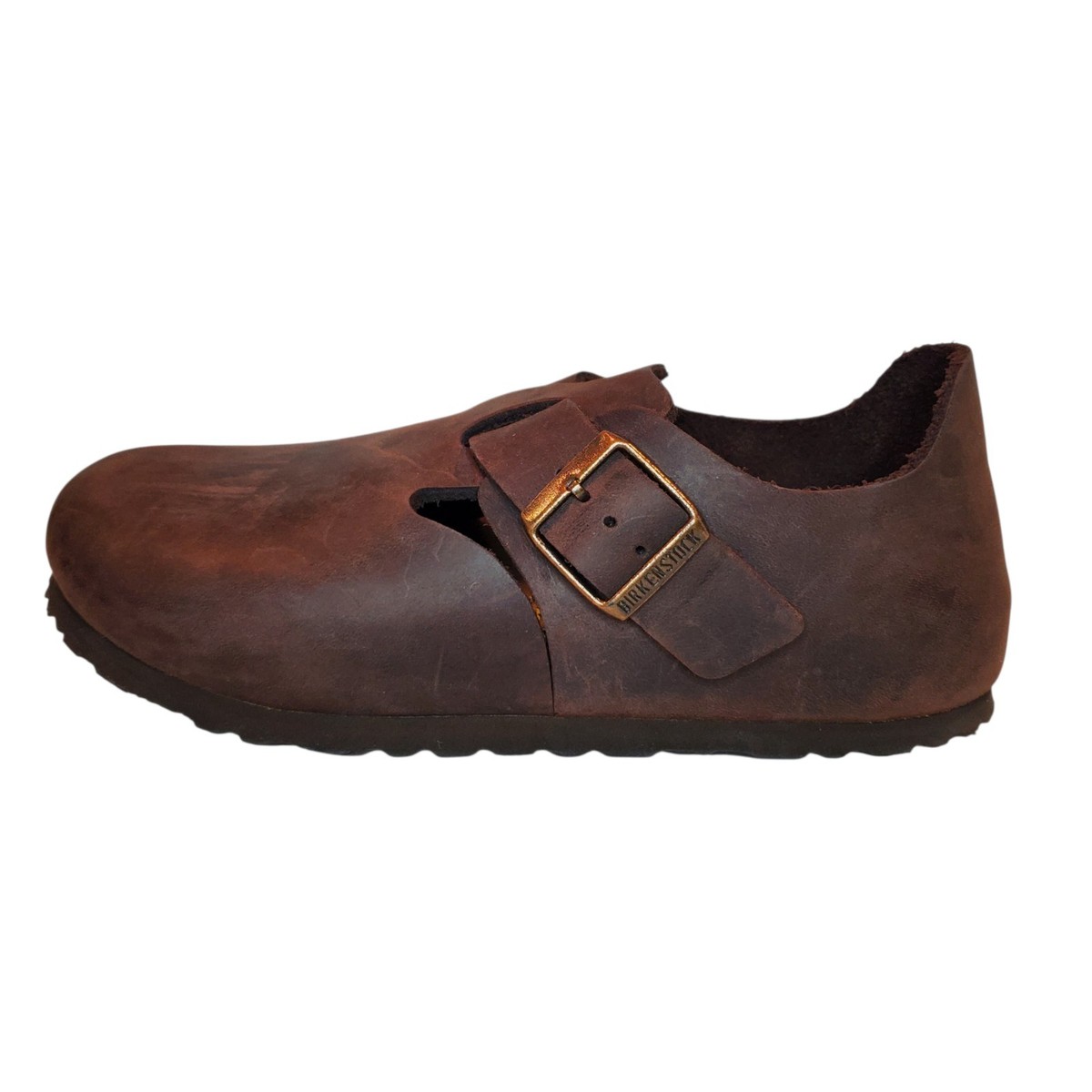 Birkenstock London Habana Oiled Deep Brown Leather Womens Size EU