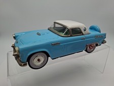 Fifties 50's 1956 Model 10'' Ford Baby Blue Thunderbird Tin Friction Car - Japan