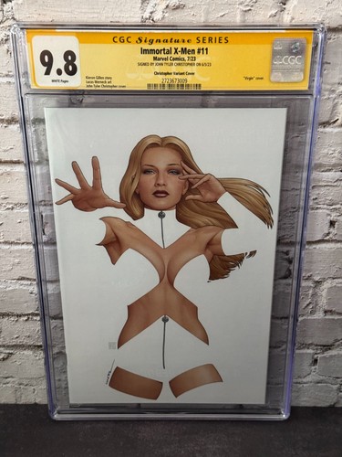 Immortal X-Men #11 - CGC 9.8 SS Signed John Tyler - Virgin Variant - Emma Frost
