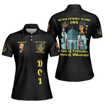 Custom Name DOI Daughters Of Isis DAUGHTERS TEMPLE SCENE Women 3D Polo Shirt