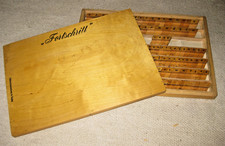 Handdruckapparat Fortschritt Altes Schriftsetzer Werkzeug Stempelkasten antik