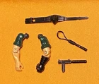 G.I. GI JOE gijoe MUTT BODY PARTS +WEAPONS lot #6 nightstick arms gun FREE SHIP