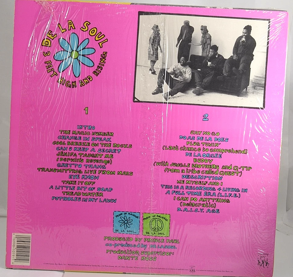 De La Soul – 3 Feet High And Rising Tommy Boy 1989 Us Orig ( 1LP/Vg/NM-)/1156 - Image 2 of 4