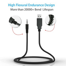 3.5mm Car AUX Audio Plug Jack Male to USB 2.0 Male Cord Converter Adapter Cable