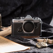 Camera Bag Leather Camera Case Base Protection Cover For Olympus OM-3 OM SYSTEM