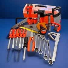 Black  Decker Toy Home Depot Tools Kids 22 Tools Toolbox Latch Is Loose 225