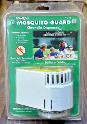 Flowtron Mosquito Guard FD-15 Citronella Dispenser Cordless Portable up to 12'