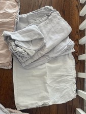 Anthropologie Queen Duvet Cover/King Shams/Euro Shams/Set. Striped. Reversible