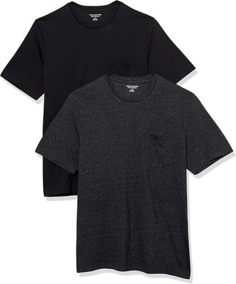 Men's Soft Cotton Crewneck Pocket Tees, Regular Fit (Pack of 2)