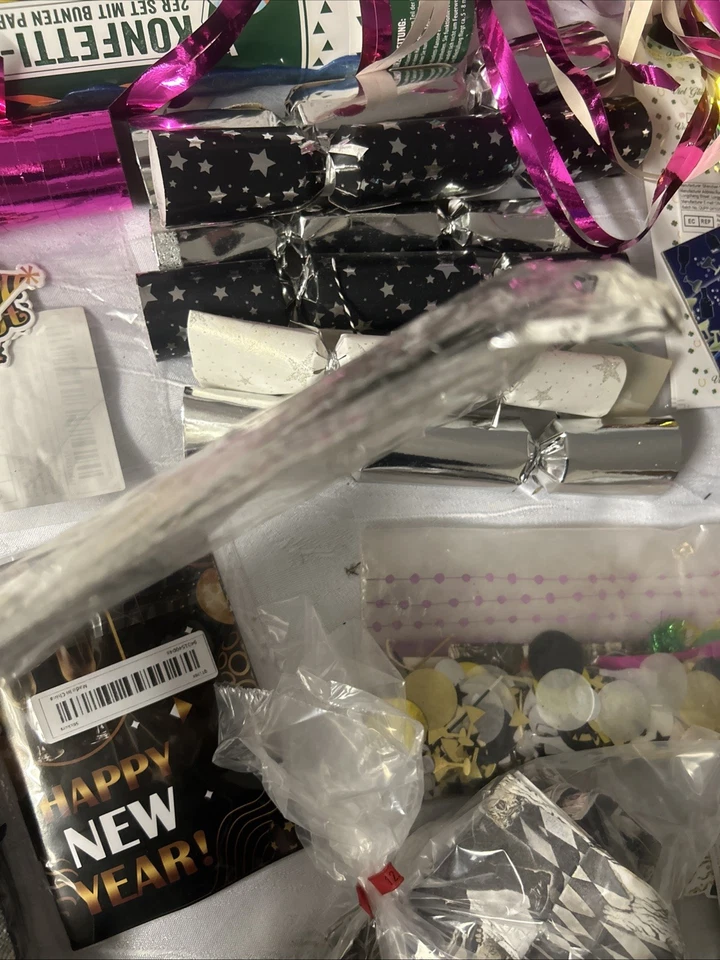 Silvester Deko Tisch Neujahr Knallbonbon Konfettikanon Konfetti Konvolut Party - Bild 3 von 4