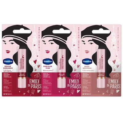 VASELINE x EMILY IN PARIS Mix Pack (Nude Nouveau, Parisian Pink & Rouge Romance) - Photo 1/4