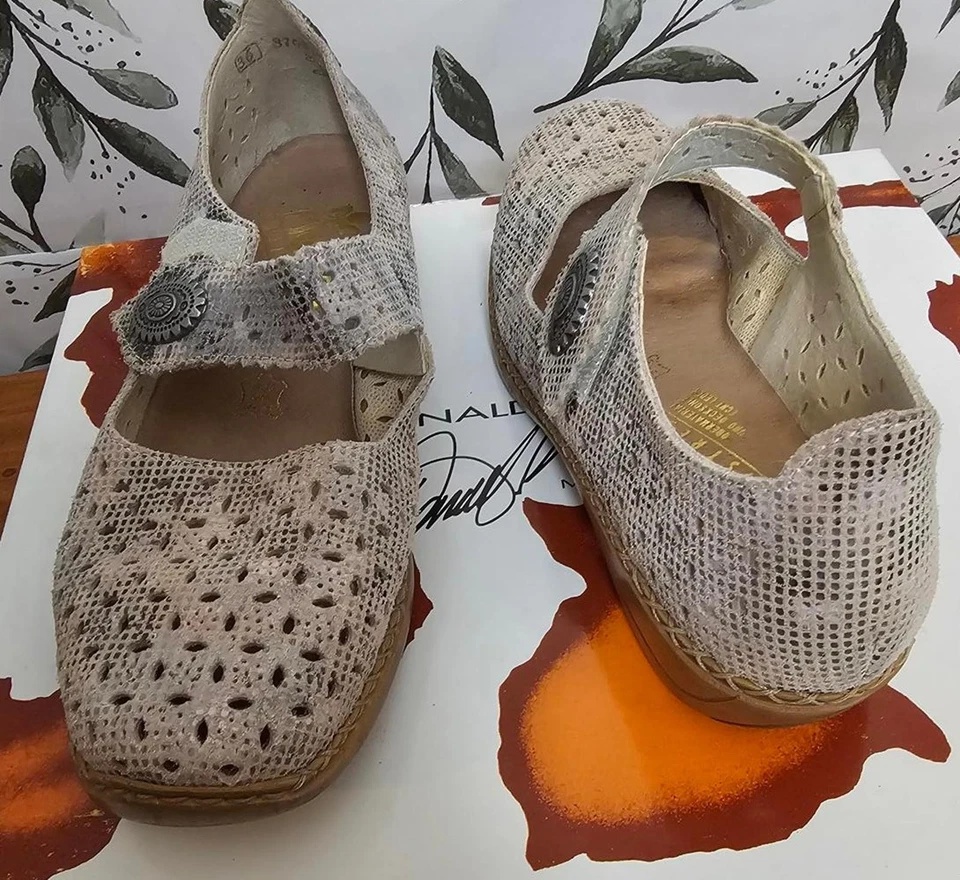 Zapatos Rieker plateados para mujer talla 36 antiestrés Foto 3 de 4